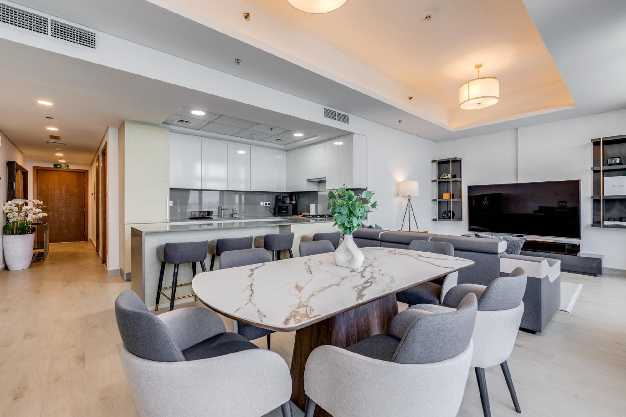 Luxury Azizi Mina Beachfront Apartments Dubai Eksteriør bilde