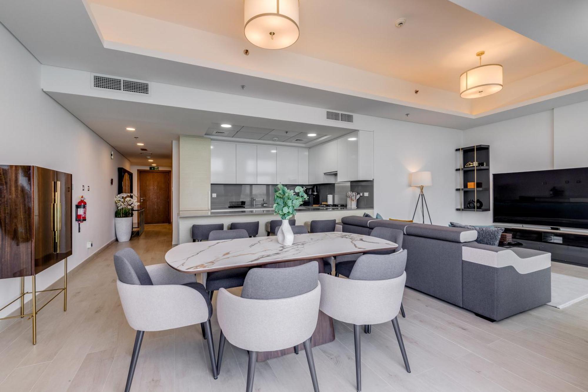 Luxury Azizi Mina Beachfront Apartments Dubai Eksteriør bilde